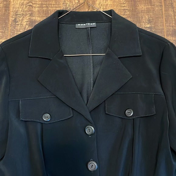 Montego Black Blazer Jacket Size M - Picture 2 of 4